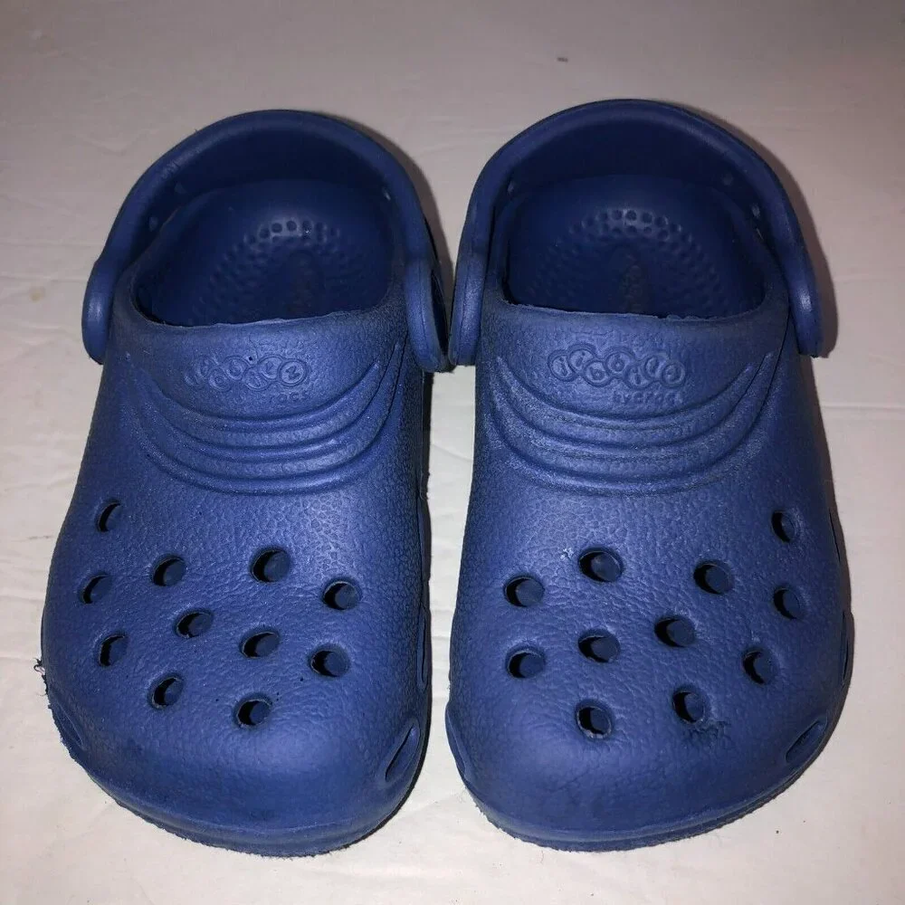 Crocs Jibbitz Kids Boys Girls Toddler XS 6/7 Blue Rubber Sandals Clogs Shoes